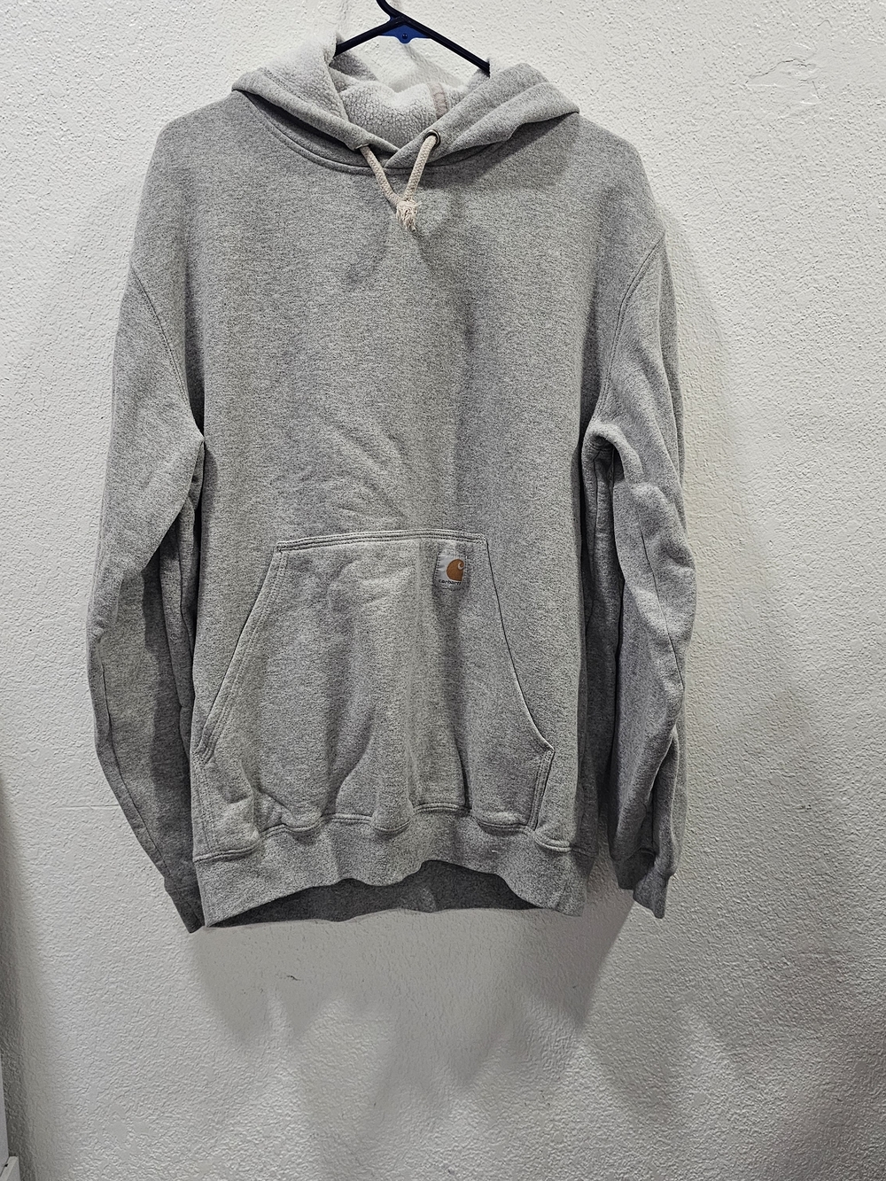 Carhartt Gray Pullover Hooded Sweatshirt with Kangaroo Pocket